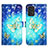 Custodia Portafoglio In Pelle Fantasia Modello Cover con Supporto Y03B per Samsung Galaxy A53 5G Cielo Blu