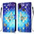 Custodia Portafoglio In Pelle Fantasia Modello Cover con Supporto Y03B per Samsung Galaxy M01s Cielo Blu