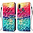 Custodia Portafoglio In Pelle Fantasia Modello Cover con Supporto Y03B per Samsung Galaxy M01s Rosso