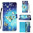 Custodia Portafoglio In Pelle Fantasia Modello Cover con Supporto Y03B per Samsung Galaxy Note 20 5G
