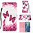 Custodia Portafoglio In Pelle Fantasia Modello Cover con Supporto Y03B per Samsung Galaxy Note 20 5G Rosa Caldo