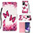 Custodia Portafoglio In Pelle Fantasia Modello Cover con Supporto Y03B per Samsung Galaxy Note 20 Ultra 5G Rosa Caldo