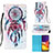Custodia Portafoglio In Pelle Fantasia Modello Cover con Supporto Y03B per Samsung Galaxy Quantum2 5G Multicolore