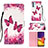 Custodia Portafoglio In Pelle Fantasia Modello Cover con Supporto Y03B per Samsung Galaxy Quantum2 5G Rosa Caldo