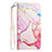 Custodia Portafoglio In Pelle Fantasia Modello Cover con Supporto Y03B per Samsung Galaxy S21 5G