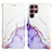 Custodia Portafoglio In Pelle Fantasia Modello Cover con Supporto Y03B per Samsung Galaxy S23 Ultra 5G Viola