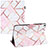 Custodia Portafoglio In Pelle Fantasia Modello Cover con Supporto Y04B per Apple iPad 10.2 (2020) Rosa
