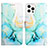 Custodia Portafoglio In Pelle Fantasia Modello Cover con Supporto Y04B per Apple iPhone 13 Pro