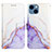 Custodia Portafoglio In Pelle Fantasia Modello Cover con Supporto Y04B per Apple iPhone 14 Plus Viola