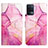 Custodia Portafoglio In Pelle Fantasia Modello Cover con Supporto Y04B per Oppo A94 4G Rosa Caldo