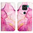 Custodia Portafoglio In Pelle Fantasia Modello Cover con Supporto Y04B per Xiaomi Redmi 10X 4G Rosa Caldo