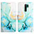 Custodia Portafoglio In Pelle Fantasia Modello Cover con Supporto Y04B per Xiaomi Redmi 9 Prime India Verde