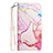 Custodia Portafoglio In Pelle Fantasia Modello Cover con Supporto Y05B per Samsung Galaxy A32 5G Rosa