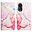 Custodia Portafoglio In Pelle Fantasia Modello Cover con Supporto YB1 per Oppo A78 5G Rosa