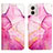 Custodia Portafoglio In Pelle Fantasia Modello Cover con Supporto YB4 per Motorola Moto G53 5G Rosa Caldo