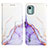 Custodia Portafoglio In Pelle Fantasia Modello Cover con Supporto YB4 per Nokia C12 Viola