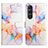 Custodia Portafoglio In Pelle Fantasia Modello Cover con Supporto YB4 per Sony Xperia 1 V Blu