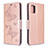 Custodia Portafoglio In Pelle Farfalla Cover con Supporto B01F per Samsung Galaxy A51 4G Oro Rosa