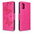 Custodia Portafoglio In Pelle Farfalla Cover con Supporto B01F per Samsung Galaxy A51 4G Rosa Caldo