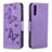 Custodia Portafoglio In Pelle Farfalla Cover con Supporto B01F per Samsung Galaxy A70 Lavanda