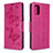 Custodia Portafoglio In Pelle Farfalla Cover con Supporto B01F per Samsung Galaxy A71 5G Rosa Caldo