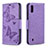 Custodia Portafoglio In Pelle Farfalla Cover con Supporto B01F per Samsung Galaxy M10 Lavanda