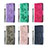 Custodia Portafoglio In Pelle Farfalla Cover con Supporto B01F per Samsung Galaxy M20