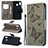 Custodia Portafoglio In Pelle Farfalla Cover con Supporto B01F per Samsung Galaxy M20