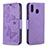 Custodia Portafoglio In Pelle Farfalla Cover con Supporto B01F per Samsung Galaxy M20 Lavanda