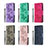 Custodia Portafoglio In Pelle Farfalla Cover con Supporto B01F per Samsung Galaxy M30