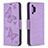 Custodia Portafoglio In Pelle Farfalla Cover con Supporto B01F per Samsung Galaxy M32 5G Lavanda