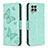 Custodia Portafoglio In Pelle Farfalla Cover con Supporto B01F per Samsung Galaxy M33 5G Verde