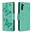 Custodia Portafoglio In Pelle Farfalla Cover con Supporto B01F per Samsung Galaxy Note 10 5G Oro Rosa