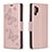 Custodia Portafoglio In Pelle Farfalla Cover con Supporto B01F per Samsung Galaxy Note 10 Plus 5G Oro Rosa