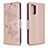 Custodia Portafoglio In Pelle Farfalla Cover con Supporto B01F per Samsung Galaxy S20 5G Oro Rosa