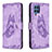 Custodia Portafoglio In Pelle Farfalla Cover con Supporto B02F per Samsung Galaxy M32 4G Lavanda