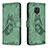 Custodia Portafoglio In Pelle Farfalla Cover con Supporto B02F per Xiaomi Poco M2 Pro Verde