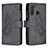 Custodia Portafoglio In Pelle Farfalla Cover con Supporto B03F per Samsung Galaxy A21 Nero