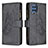 Custodia Portafoglio In Pelle Farfalla Cover con Supporto B03F per Samsung Galaxy M32 4G Nero