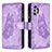 Custodia Portafoglio In Pelle Farfalla Cover con Supporto B03F per Samsung Galaxy M32 5G Lavanda