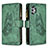 Custodia Portafoglio In Pelle Farfalla Cover con Supporto B03F per Samsung Galaxy M32 5G Verde