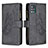 Custodia Portafoglio In Pelle Farfalla Cover con Supporto B03F per Samsung Galaxy M40S Nero