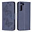 Custodia Portafoglio In Pelle Farfalla Cover con Supporto B13F per Samsung Galaxy S21 5G