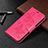 Custodia Portafoglio In Pelle Farfalla Cover con Supporto B13F per Samsung Galaxy S23 5G Rosa Caldo