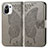 Custodia Portafoglio In Pelle Farfalla Cover con Supporto L02 per Xiaomi Mi 11 Lite 5G Grigio