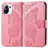 Custodia Portafoglio In Pelle Farfalla Cover con Supporto L02 per Xiaomi Mi 11 Lite 5G Rosa Caldo