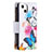 Custodia Portafoglio In Pelle Farfalla Cover con Supporto L03 per Apple iPhone 14 Rosa