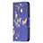 Custodia Portafoglio In Pelle Farfalla Cover con Supporto L07 per Apple iPhone 13 Mini Blu Notte