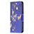 Custodia Portafoglio In Pelle Farfalla Cover con Supporto L07 per Apple iPhone 15 Blu Notte
