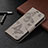 Custodia Portafoglio In Pelle Farfalla Cover con Supporto L09 per Apple iPhone 13 Pro Max Grigio Scuro